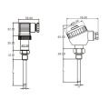 Sensor de temperatura pt100 pt1000 montado en la cabeza FST600-101